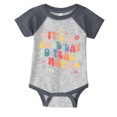 Groovy Its A Good Day To Teach Math Funny Math Teacher Gift Infant Baby Jersey Bodysuit