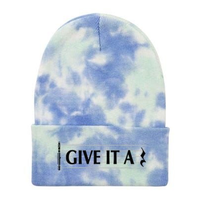 Give It A Rest Flute Player Flutist Flute Tie Dye 12in Knit Beanie