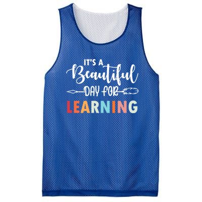 Graduation It's A Beautiful Day For Learning Gift Mesh Reversible Basketball Jersey Tank