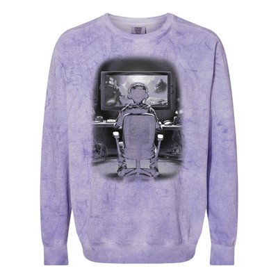 Gamer In Action Colorblast Crewneck Sweatshirt