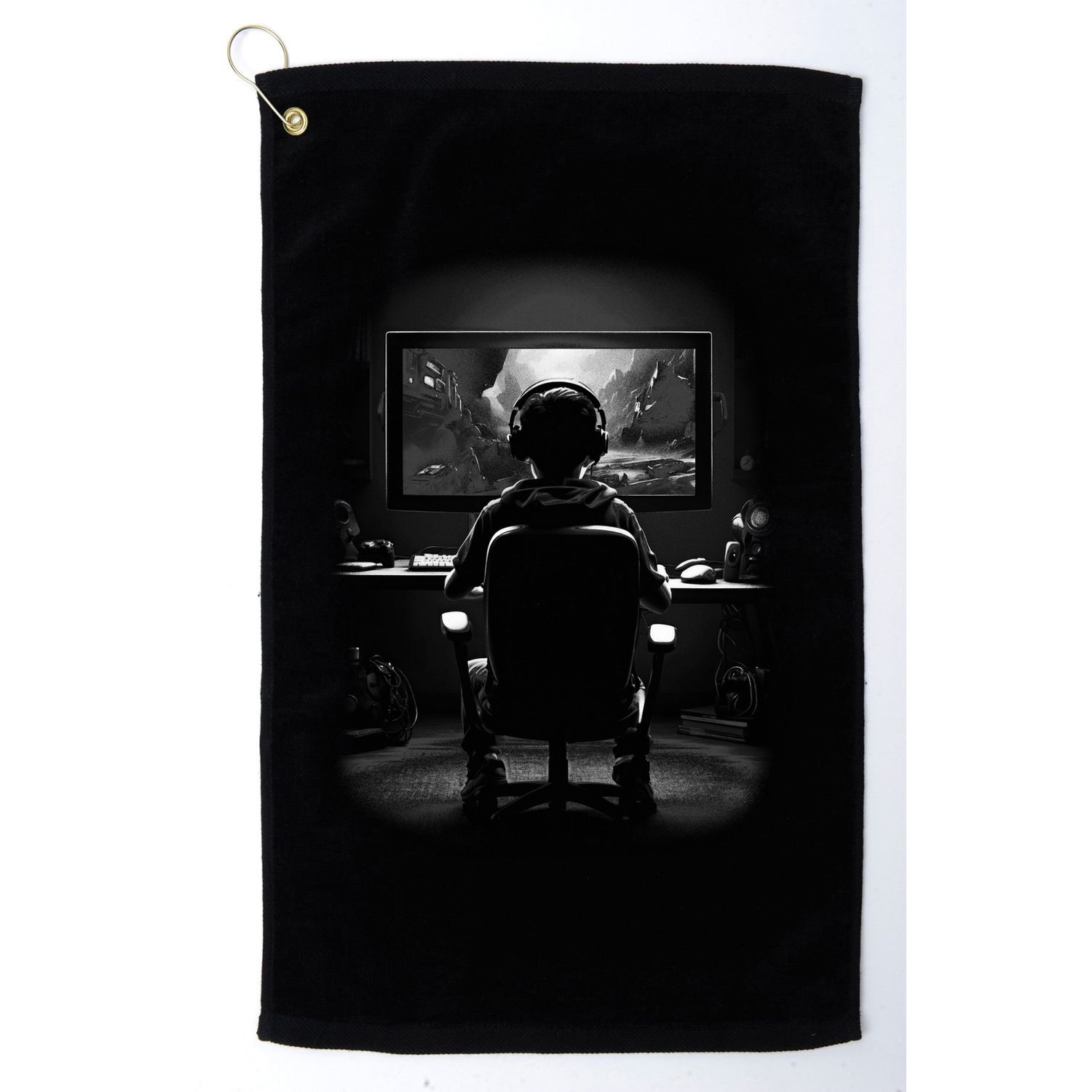 Gamer In Action Golf Towel