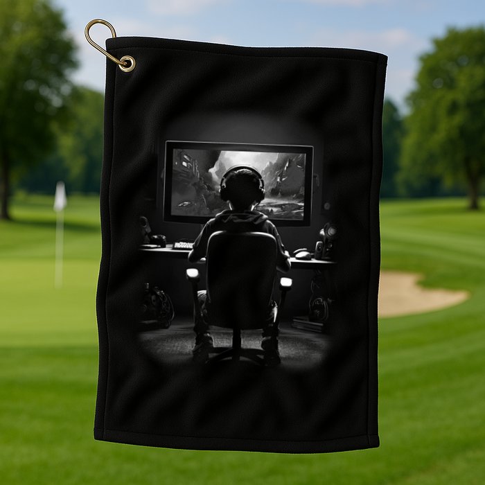 Gamer In Action Golf Towel