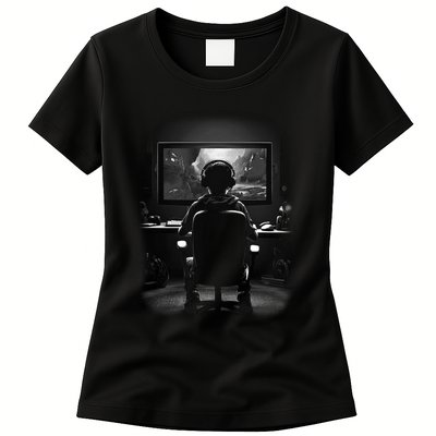 Gamer In Action Womens T-Shirt