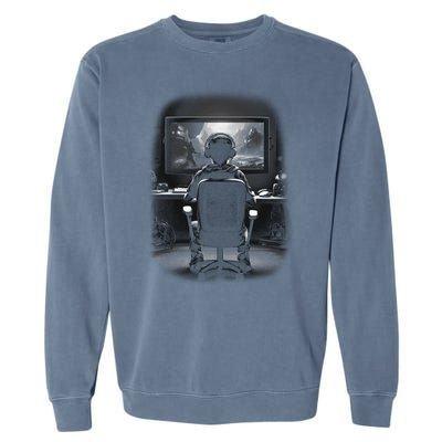 Gamer In Action Garment-Dyed Sweatshirt