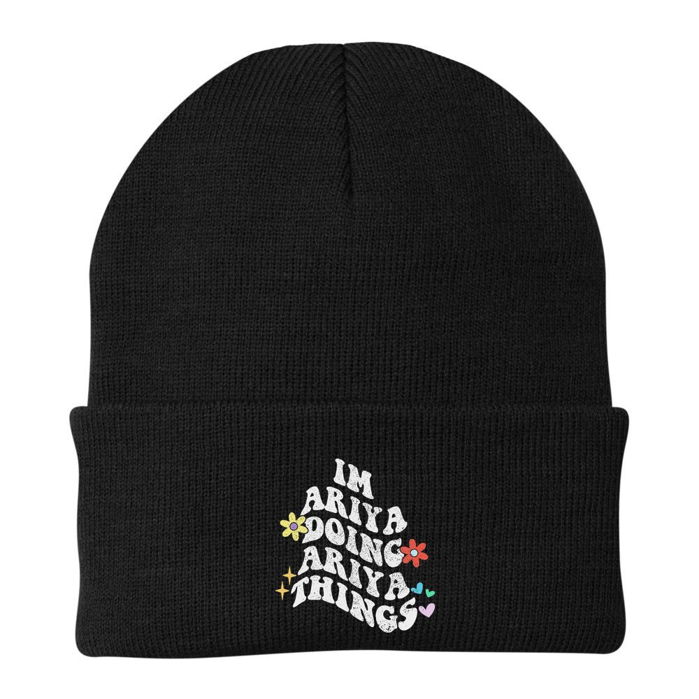 Groovy Im Ariya Doing Ariya Things Funny MotherS Day Beanie