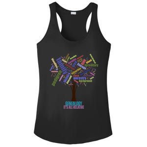 Genealogy Is All Relative Family Historian Gift Ladies PosiCharge Competitor Racerback Tank