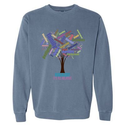 Genealogy Is All Relative Family Historian Gift Garment-Dyed Sweatshirt