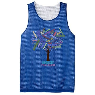 Genealogy Is All Relative Family Historian Gift Mesh Reversible Basketball Jersey Tank