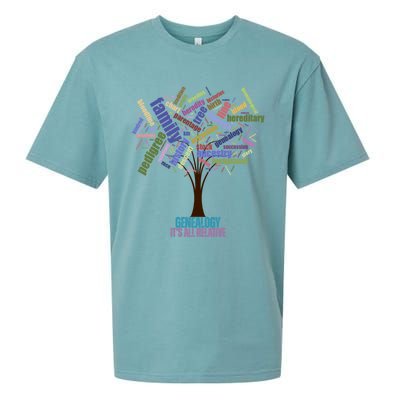 Genealogy Is All Relative Family Historian Gift Sueded Cloud Jersey T-Shirt