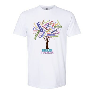 Genealogy Is All Relative Family Historian Gift Softstyle CVC T-Shirt