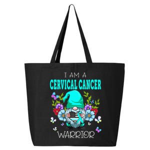 Gnome I Am A Cervical Cancer Warrior 25L Jumbo Tote