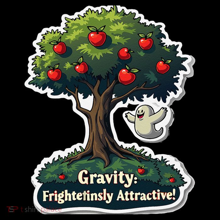 Gravity Is Attractive Physics Teachers Halloween Pun Drawstring Bag