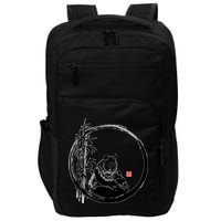 Giant Panda Bamboo Japanese Ink Painting Impact Tech Backpack
