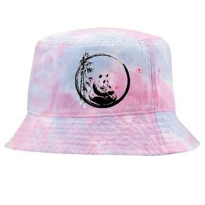 Giant Panda Bamboo Japanese Ink Painting Tie-Dyed Bucket Hat