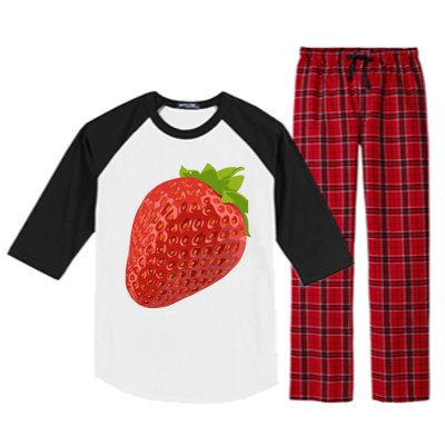 Giant Strawberry Raglan Sleeve Pajama Set