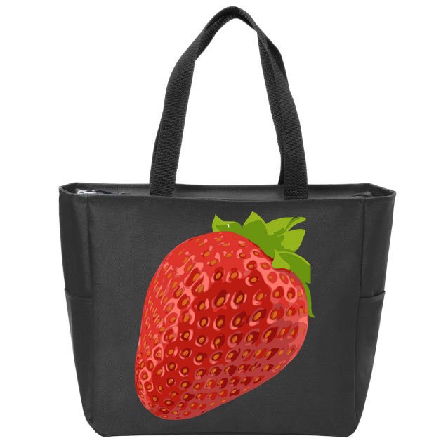 Giant Strawberry Zip Tote Bag
