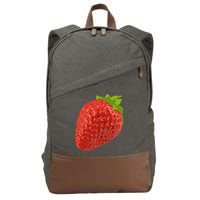 Giant Strawberry Cotton Canvas Backpack