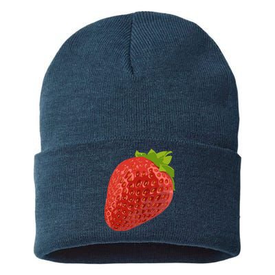 Giant Strawberry Sustainable Knit Beanie