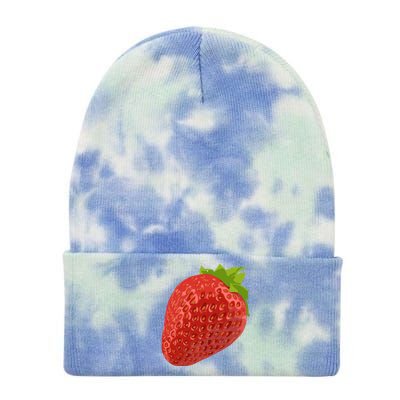 Giant Strawberry Tie Dye 12in Knit Beanie