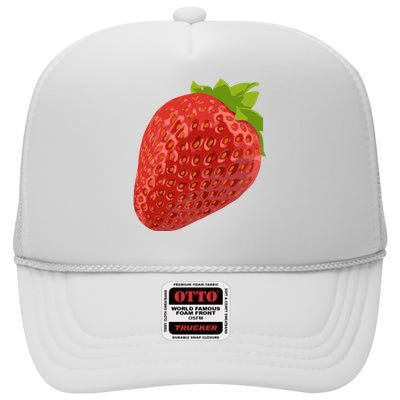 Giant Strawberry High Crown Mesh Back Trucker Hat