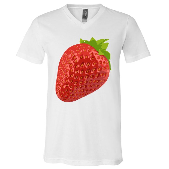 Giant Strawberry V-Neck T-Shirt