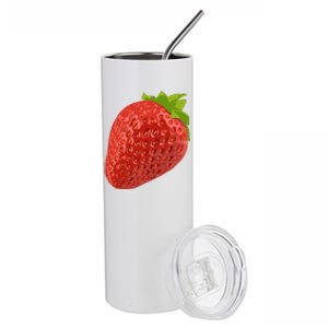 Giant Strawberry Stainless Steel Tumbler