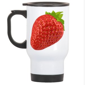 Giant Strawberry Stainless Steel Travel Mug