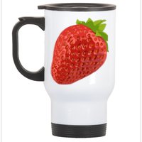 Giant Strawberry Stainless Steel Travel Mug