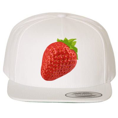 Giant Strawberry Wool Snapback Cap