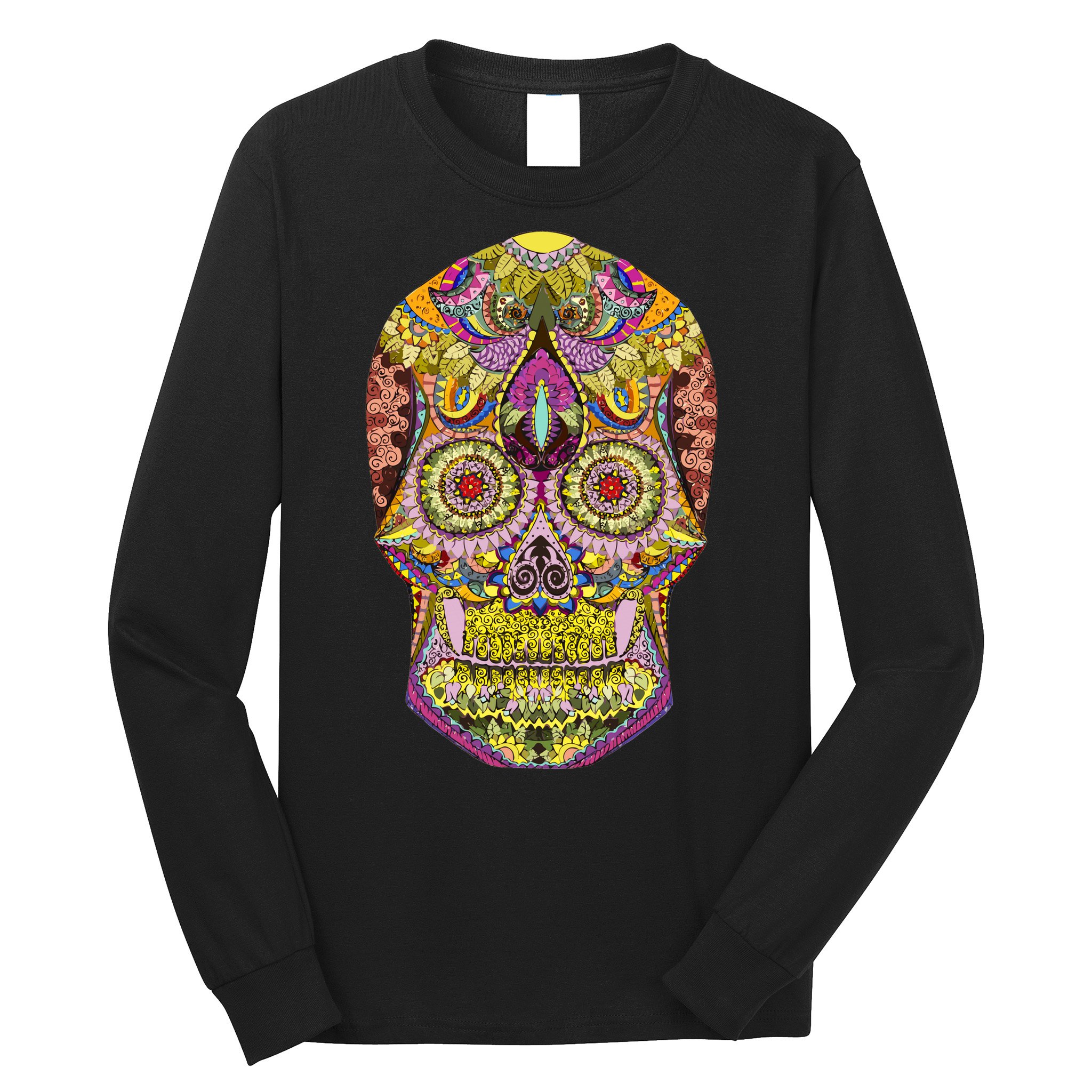 Giant Sugar Floral Sugar Skull Long Sleeve Shirt