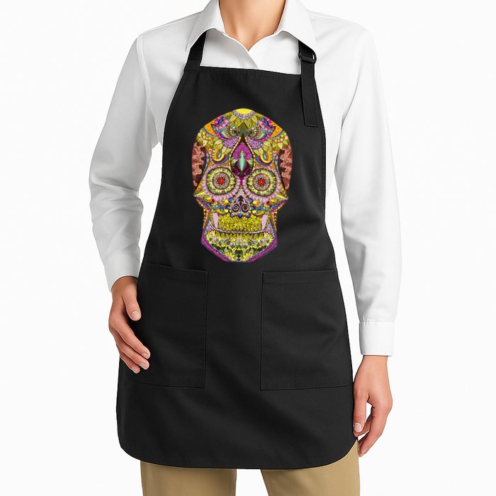 Giant Sugar Floral Sugar Skull Apron