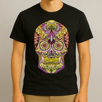 Giant Sugar Floral Sugar Skull T-Shirt