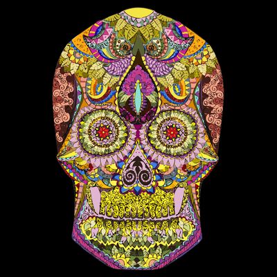 Giant Sugar Floral Sugar Skull T-Shirt