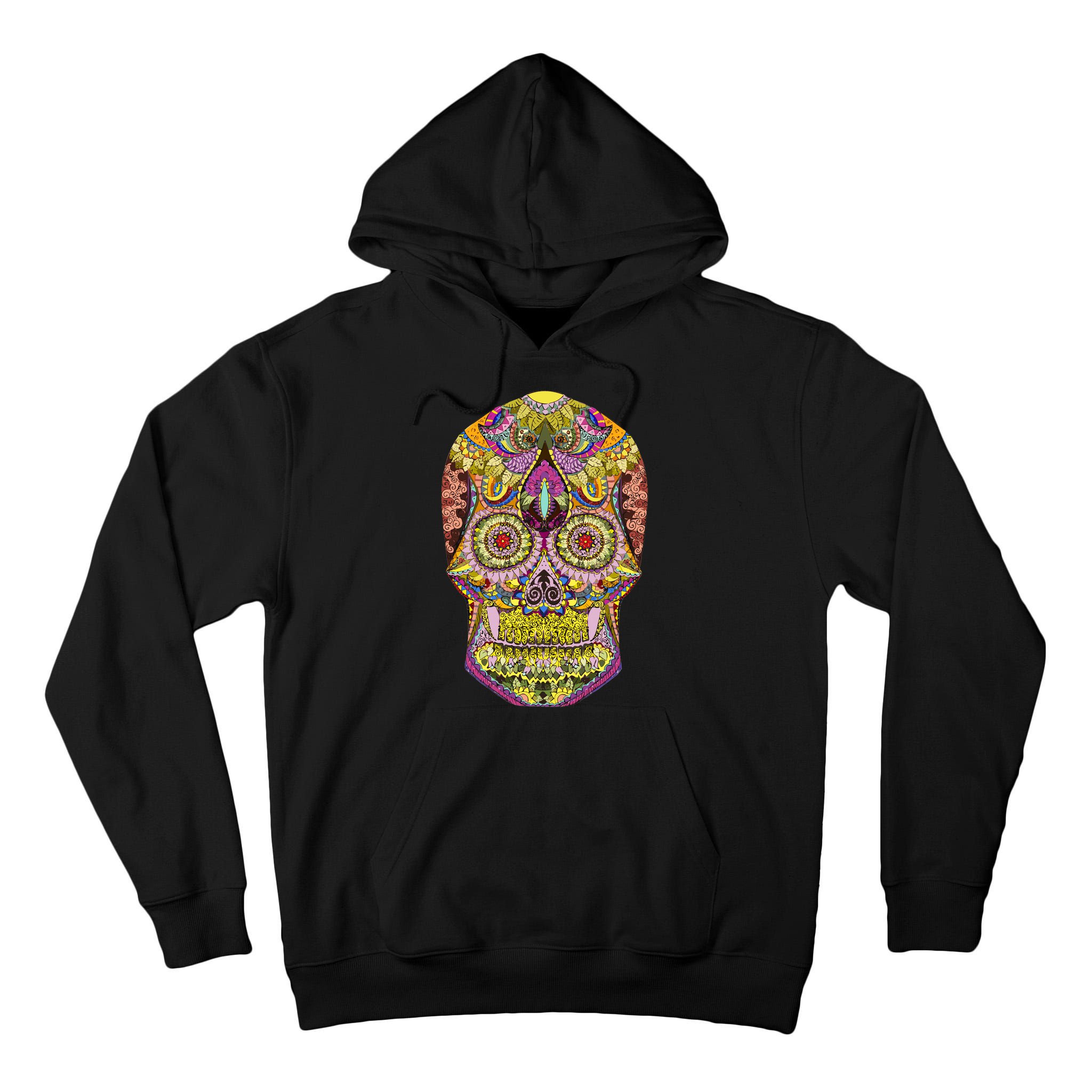 Giant Sugar Floral Sugar Skull Tall Hoodie
