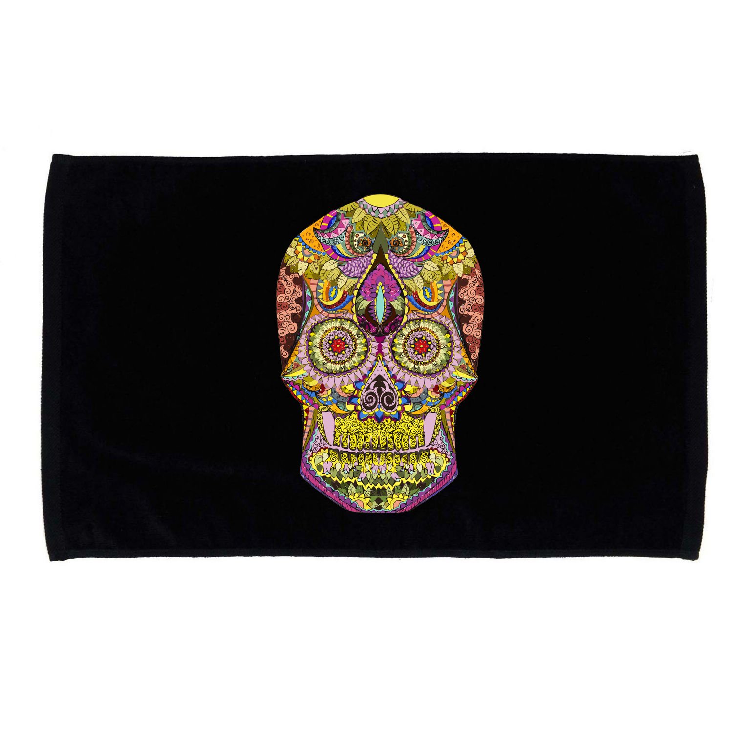Giant Sugar Floral Sugar Skull Microfiber Hand Towel