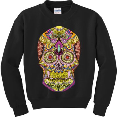 Giant Sugar Floral Sugar Skull Kids Sweatshirt