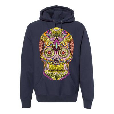 Giant Sugar Floral Sugar Skull Premium Hoodie