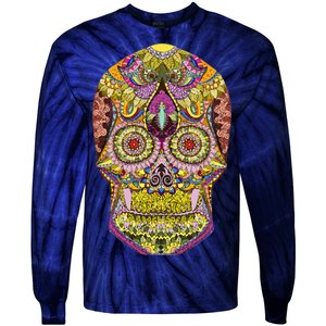 Giant Sugar Floral Sugar Skull Tie-Dye Long Sleeve Shirt