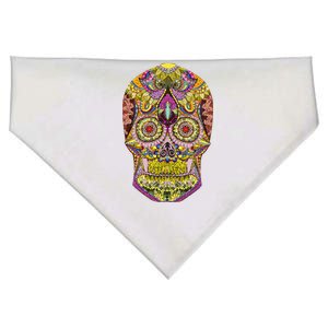 Giant Sugar Floral Sugar Skull USA-Made Doggie Bandana