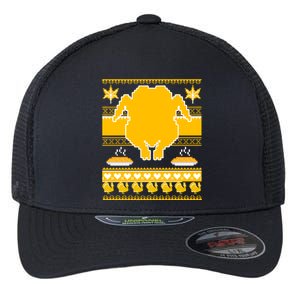 Giant Trukey Ugly Thanksgiving Flexfit Unipanel Trucker Cap