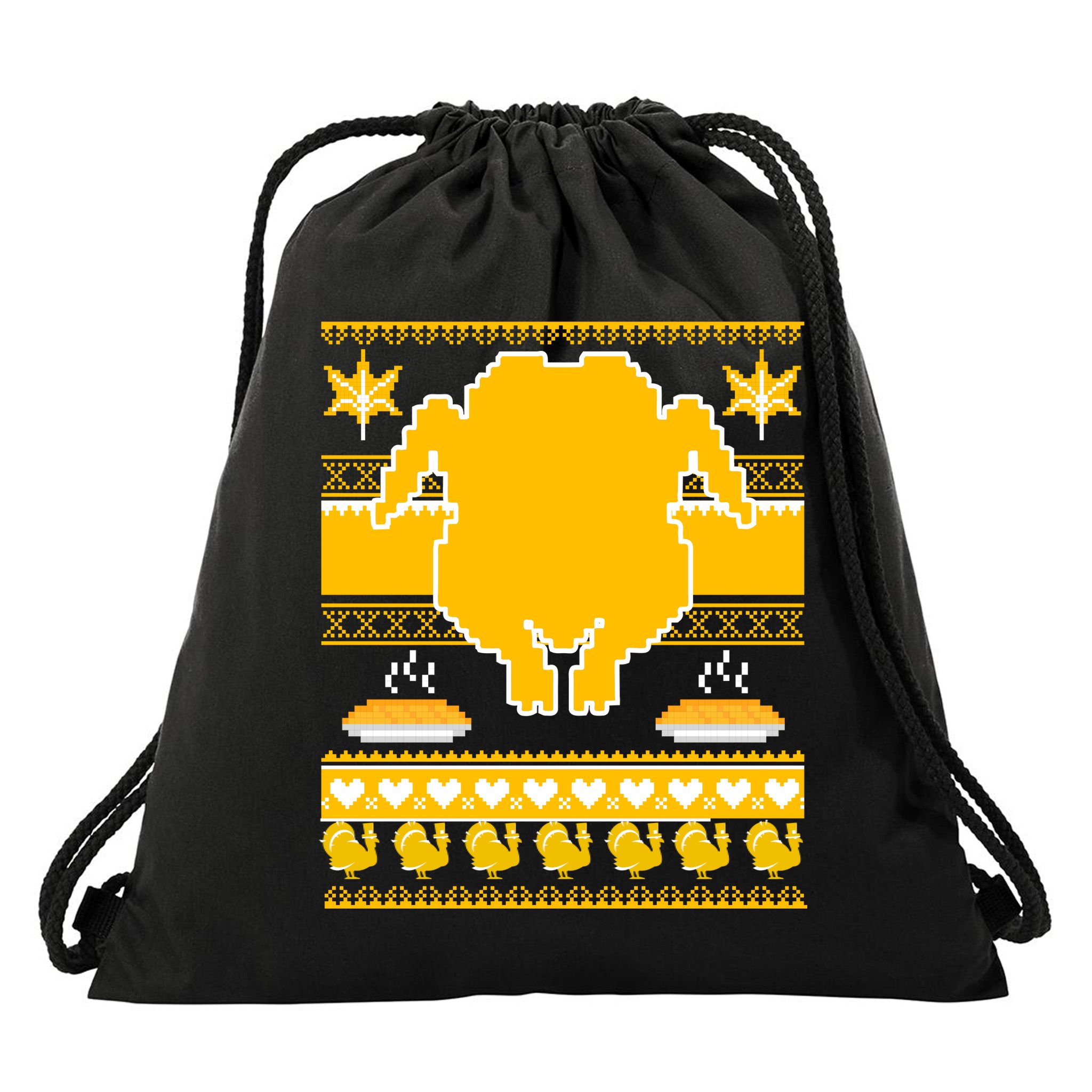 Giant Trukey Ugly Thanksgiving Drawstring Bag
