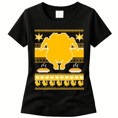Giant Trukey Ugly Thanksgiving Womens T-Shirt