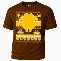 Giant Trukey Ugly Thanksgiving Cooling Performance Crew T-Shirt
