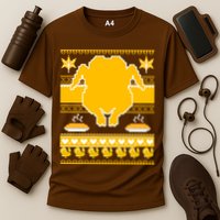 Giant Trukey Ugly Thanksgiving Cooling Performance Crew T-Shirt