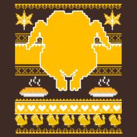 Giant Trukey Ugly Thanksgiving Cooling Performance Crew T-Shirt