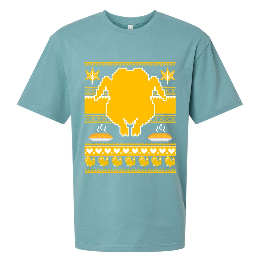 Giant Trukey Ugly Thanksgiving Sueded Cloud Jersey T-Shirt