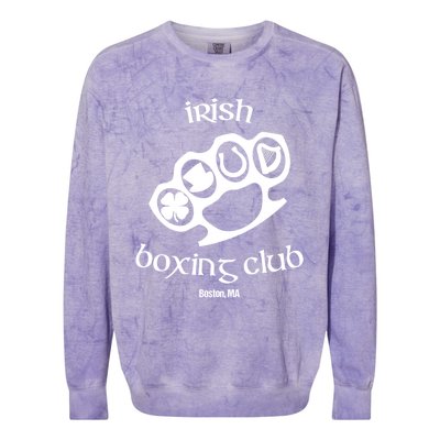 Great Irish Boxing Club Boston Fighting Pub St Patrick Great Gift Colorblast Crewneck Sweatshirt