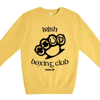 Great Irish Boxing Club Boston Fighting Pub St Patrick Great Gift Premium Crewneck Sweatshirt