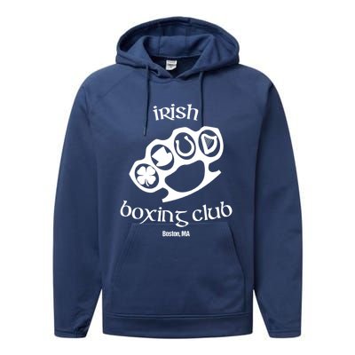 Great Irish Boxing Club Boston Fighting Pub St Patrick Great Gift Performance Fleece Hoodie