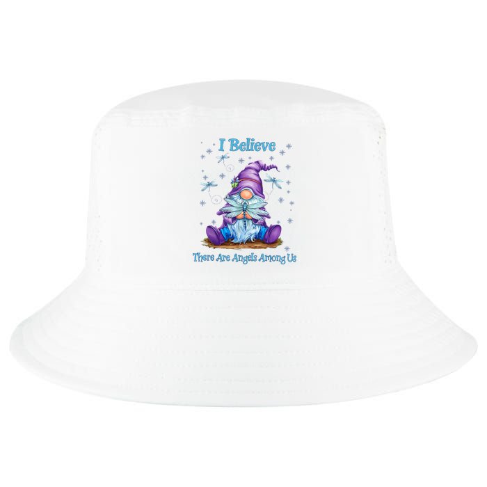 Gnome I Believe There Are Angels Among Us Dragonfly Cool Comfort Performance Bucket Hat